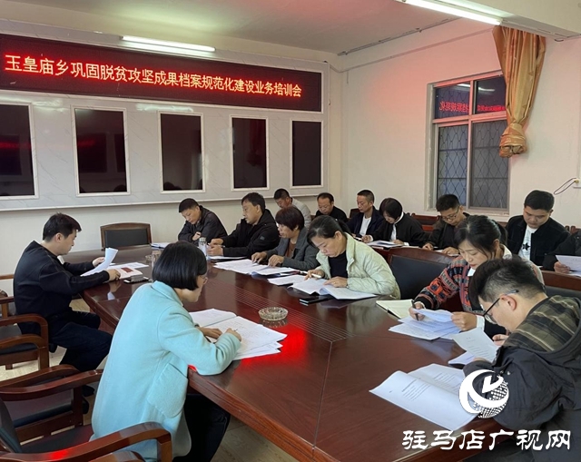 平輿縣玉皇廟鄉對鞏固脫貧攻堅成果檔案規范化建設業務進行培訓