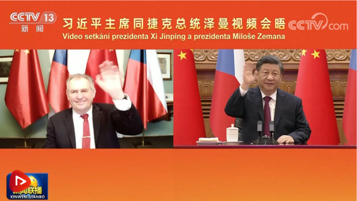 習近平同捷克總統澤曼舉行視頻會晤