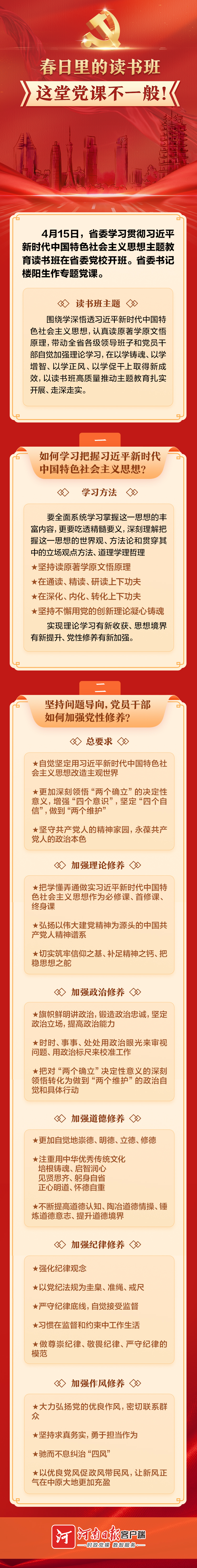 　　一圖讀懂丨春日里的讀書班，這堂黨課不一般