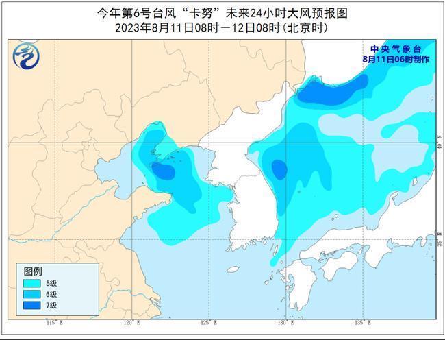 “卡努”或于今天夜間進入我國遼寧