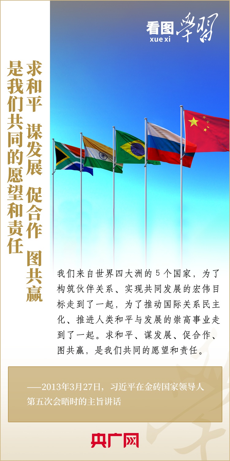 看圖學習 | 金磚國家是守望相助的大家庭、合作共贏的好伙伴