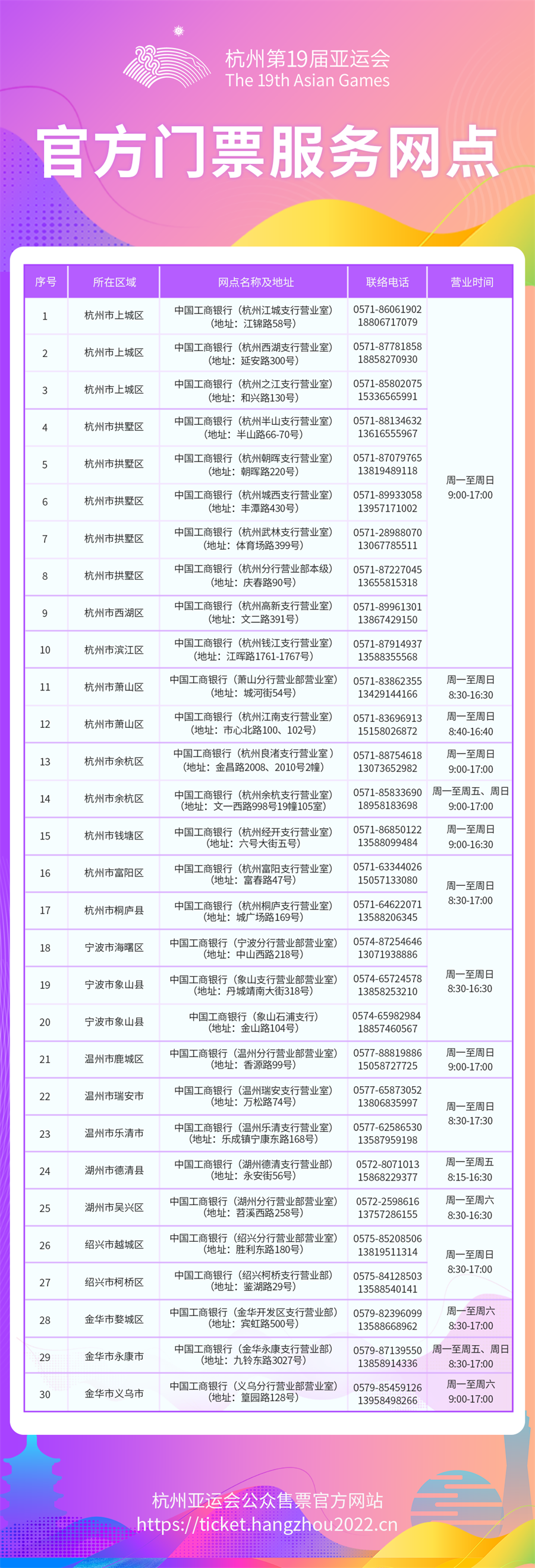 亞運會開幕倒計時1個月 今起可線下購買賽事門票
