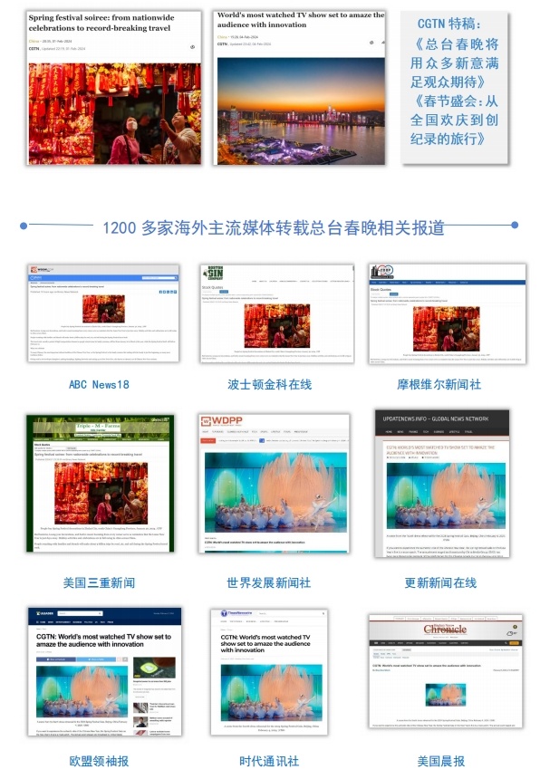 全球看春晚 共享中國年！總臺春晚海外傳播再創新高