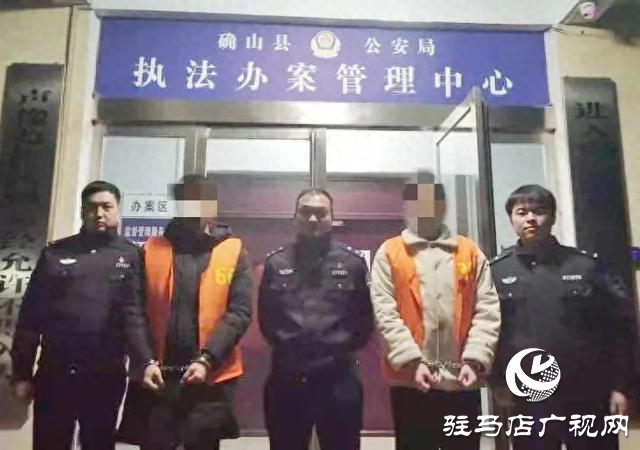 確山縣公安局春節期間抓獲9名犯罪嫌疑人