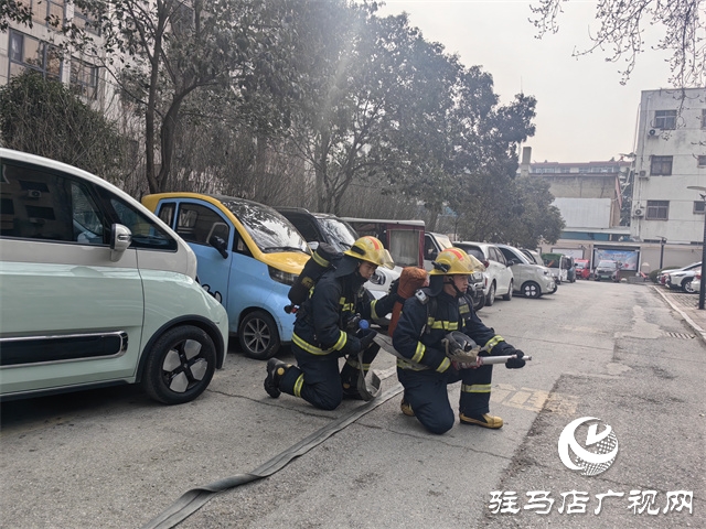 驛城區消防大隊滅火救援實戰演練進小區