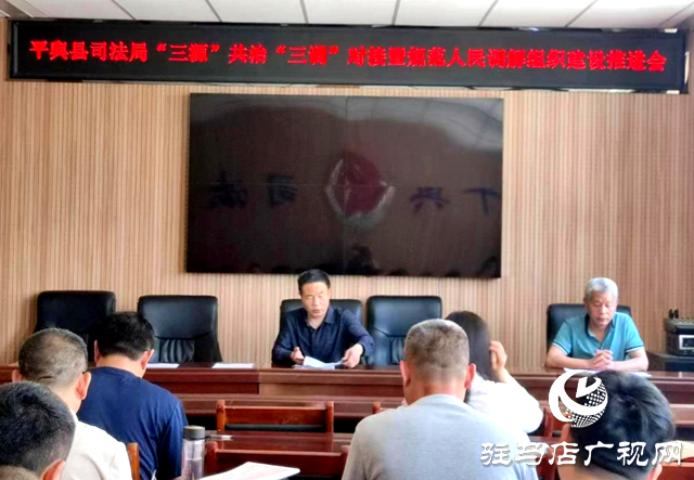 平輿縣司法局召開“三源”共治“三調”對接暨規范人民調解組織建設推進會