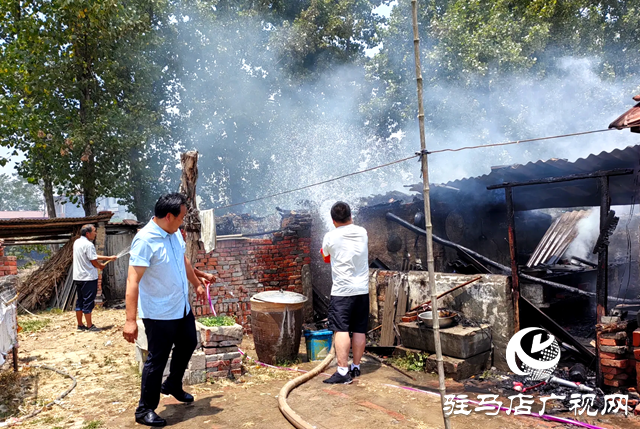 新蔡縣孫召鎮駐村工作隊全力救火顯真情