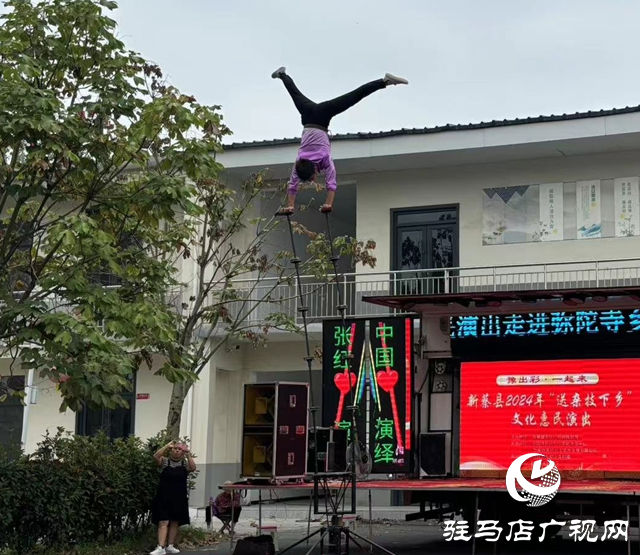 新蔡縣彌陀寺鄉：雜技藝術下鄉 文化惠民暖人心