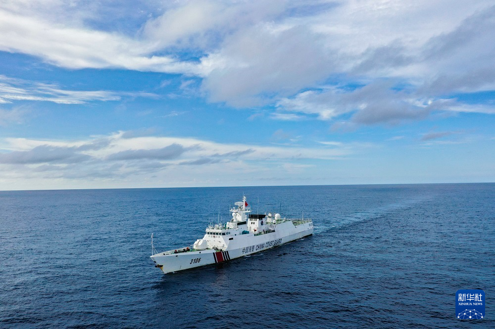 中國海警四方艦中秋節值守黃巖島