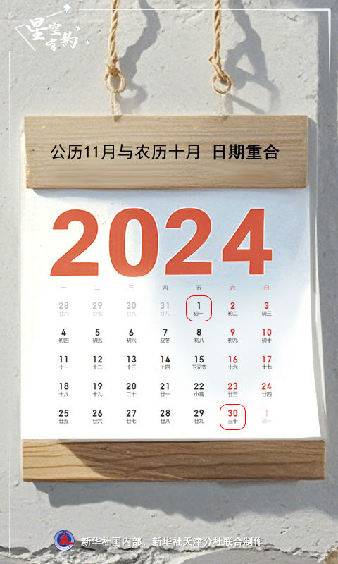 你發現了嗎？這個月公歷和農歷日期重合了