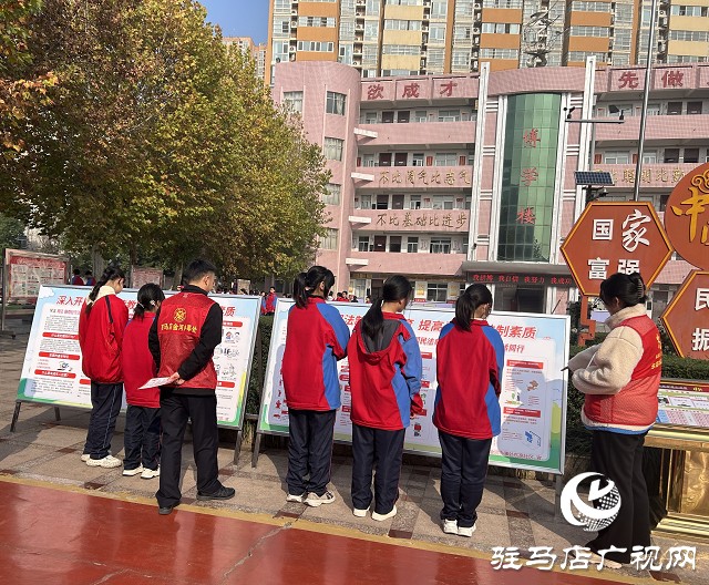 駐馬店經濟開發區金河辦事處開展“法治護校園安全伴成長”普法宣傳活動