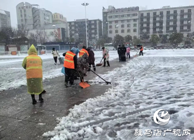驛城區城管局：迎戰大雪保暢通 晝夜奮戰顯擔當