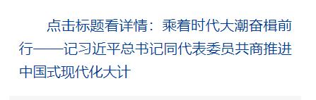 總書記同代表委員共商推進中國式現代化