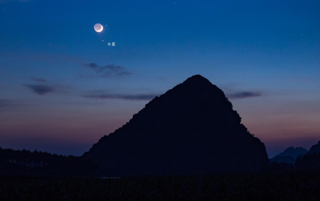 限時觀測！6月27日日落后水星伴月