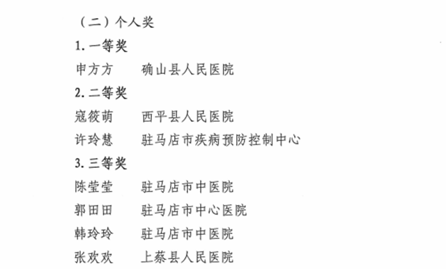 駐馬店市中醫院在全市地方病及消毒技能競賽中喜獲佳績
